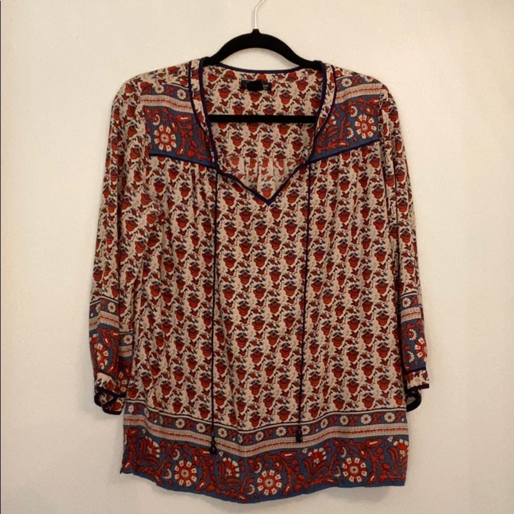Lucky Brand printed peasant top